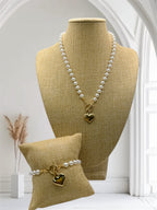 ✨ Set de Perlas con Corazón Dorado ✨